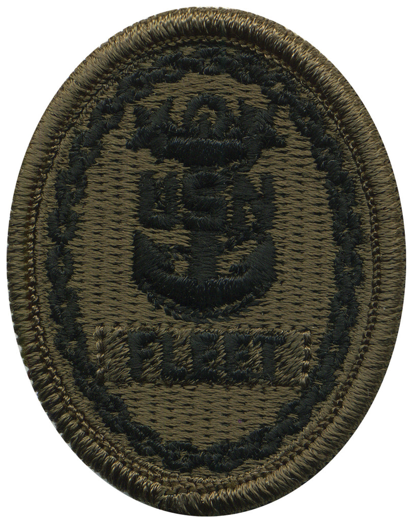 Navy Embroidered Badge: Fleet E-9 - Woodland Digital