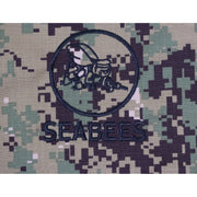 Navy Embroidered Seabee Pocket Replacement - Woodland Digital