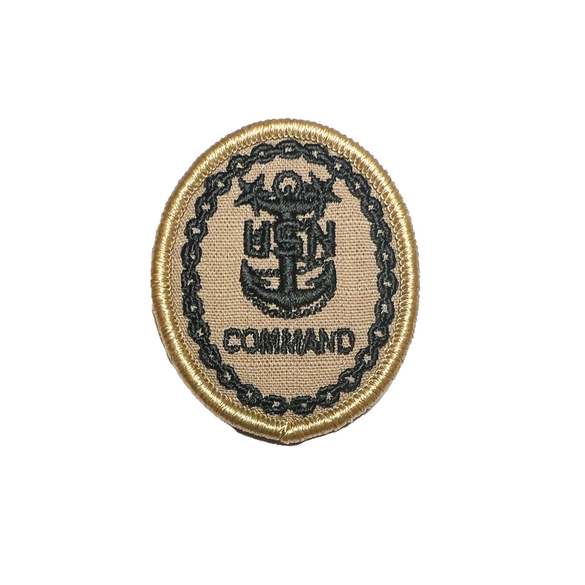 Command Center Cloth Navy Khaki 2 Piece Organizational Clothing (2 POC) Badge: E-9 Command