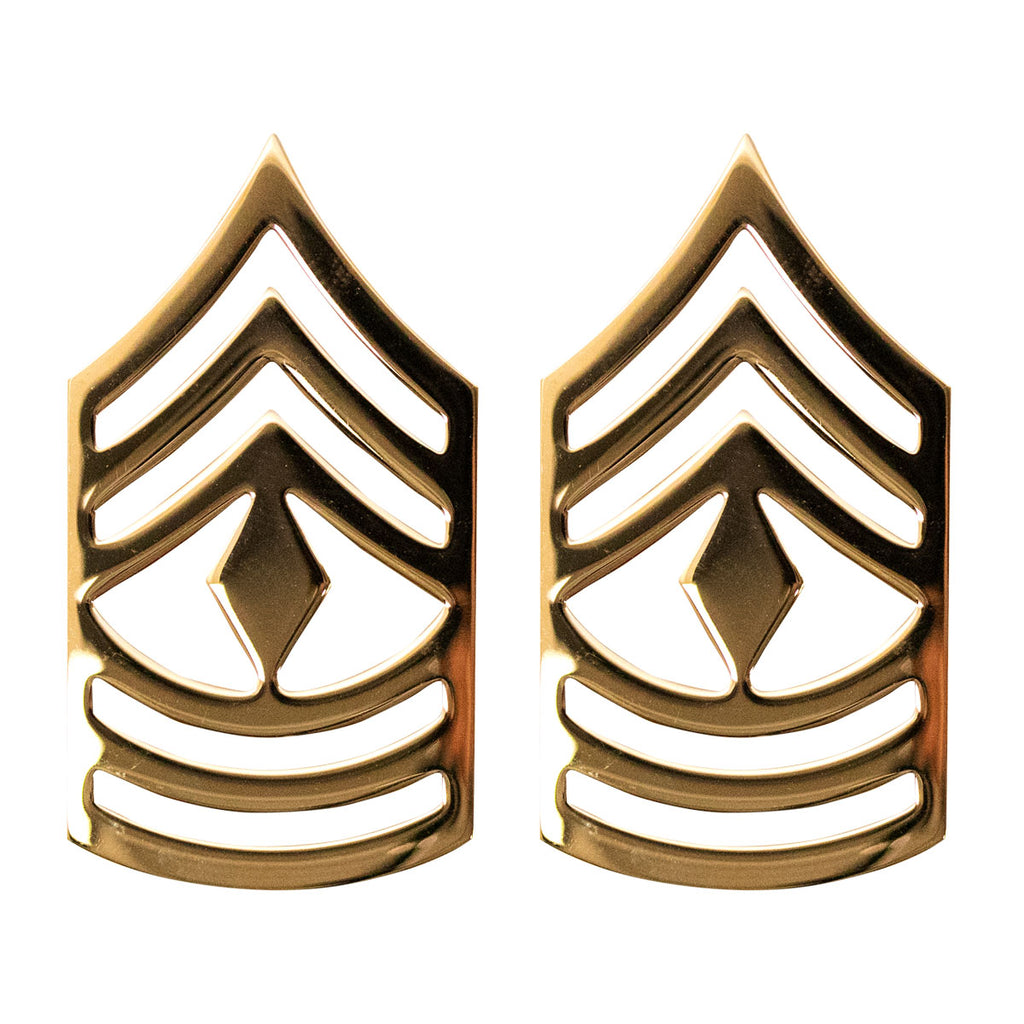 Army Chevron: First Sergeant - 22k gold plated