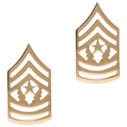 Army Chevron: Command Sergeant Major - 22k gold plated