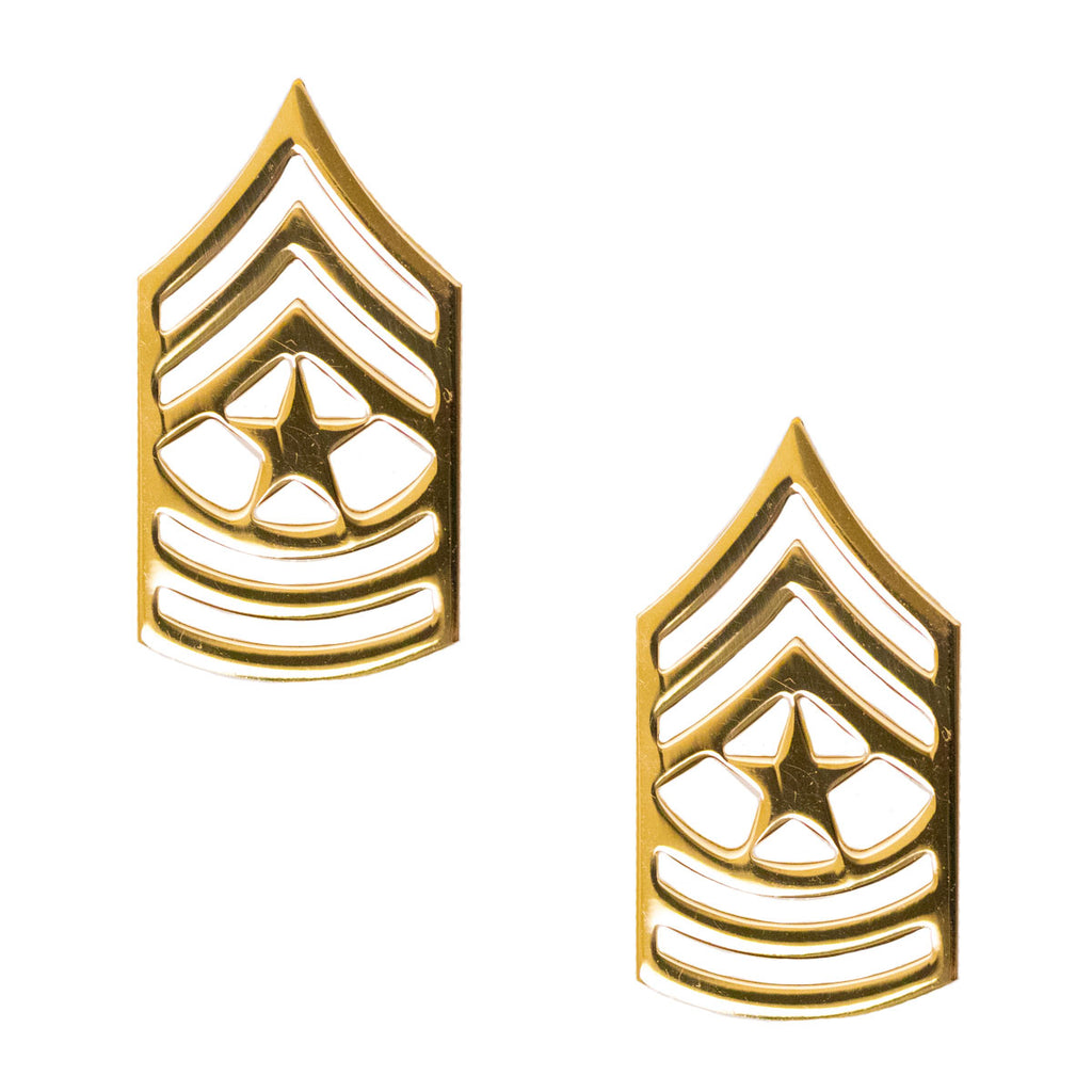 Army Chevron: Sergeant Major - Brass metal
