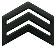 Army ROTC Chevron: Sergeant Senior Division - black metal