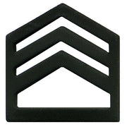Army ROTC Chevron: Staff Sergeant Senior Division - black metal