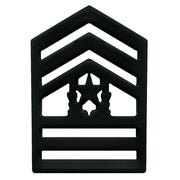 Army ROTC Chevron: Command Sergeant Major Senior Division - black metal