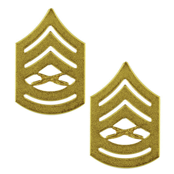 Marine Corps Chevron: Gunnery Sergeant - satin gold