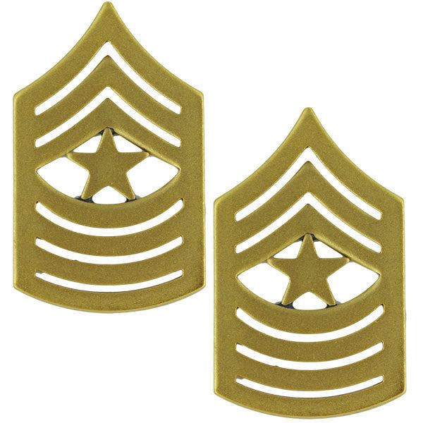 Marine Corps Chevron: Sergeant Major - satin gold
