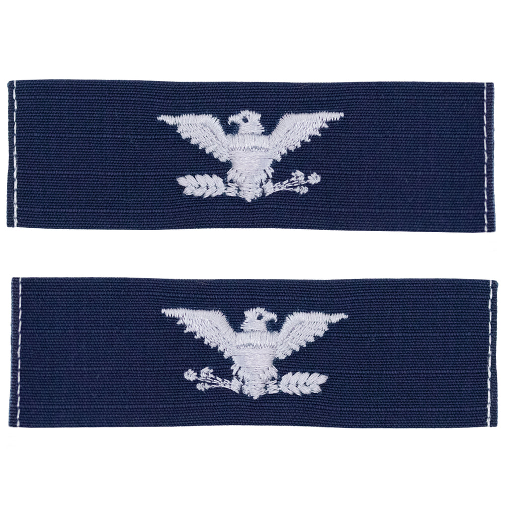 Coast Guard Embroidered Collar Device: Captain - Ripstop fabric