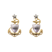 Coast Guard Metal Collar Device: E8 Chief Petty Officer: Senior