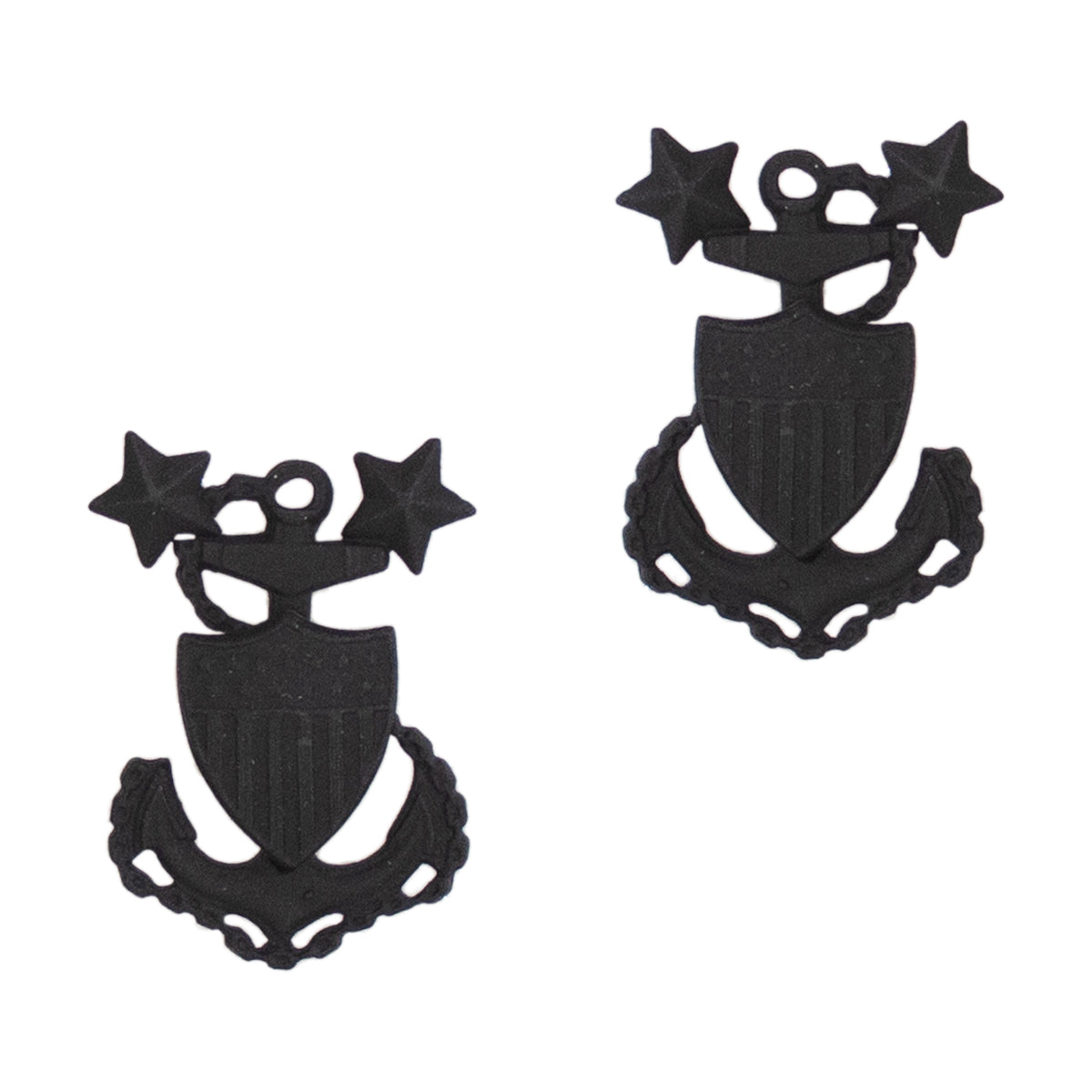 Coast Guard Collar Device: E9 CPO: Master - black metal