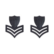 Coast Guard Collar Device: E6 Petty Officer - black metal