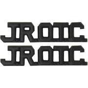 Army Junior ROTC Collar Device - JROTC Cut Out Letters - black metal