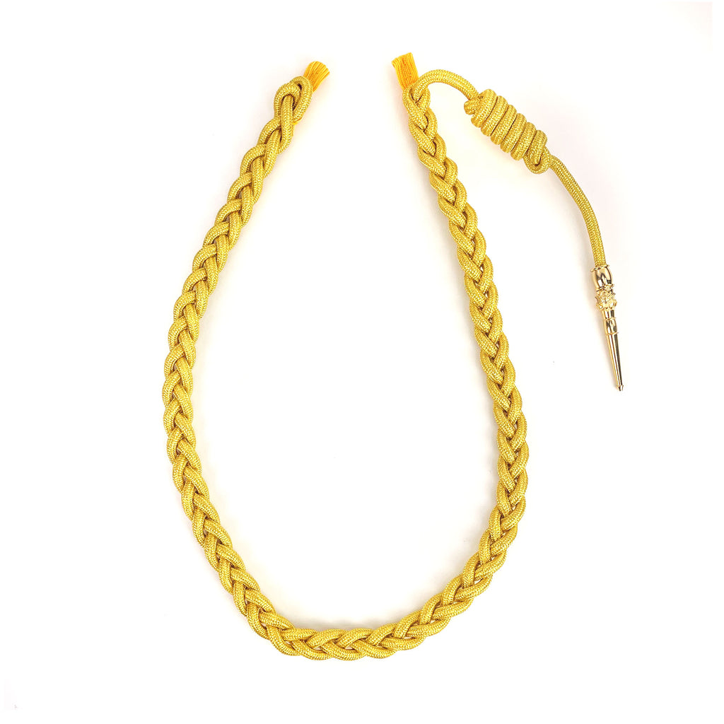 Army Service Aiguillette: Synthetic Gold