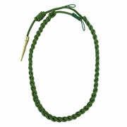 Marine Corps Fourragere Lanyard: WWI - green with gold spots and brass tip