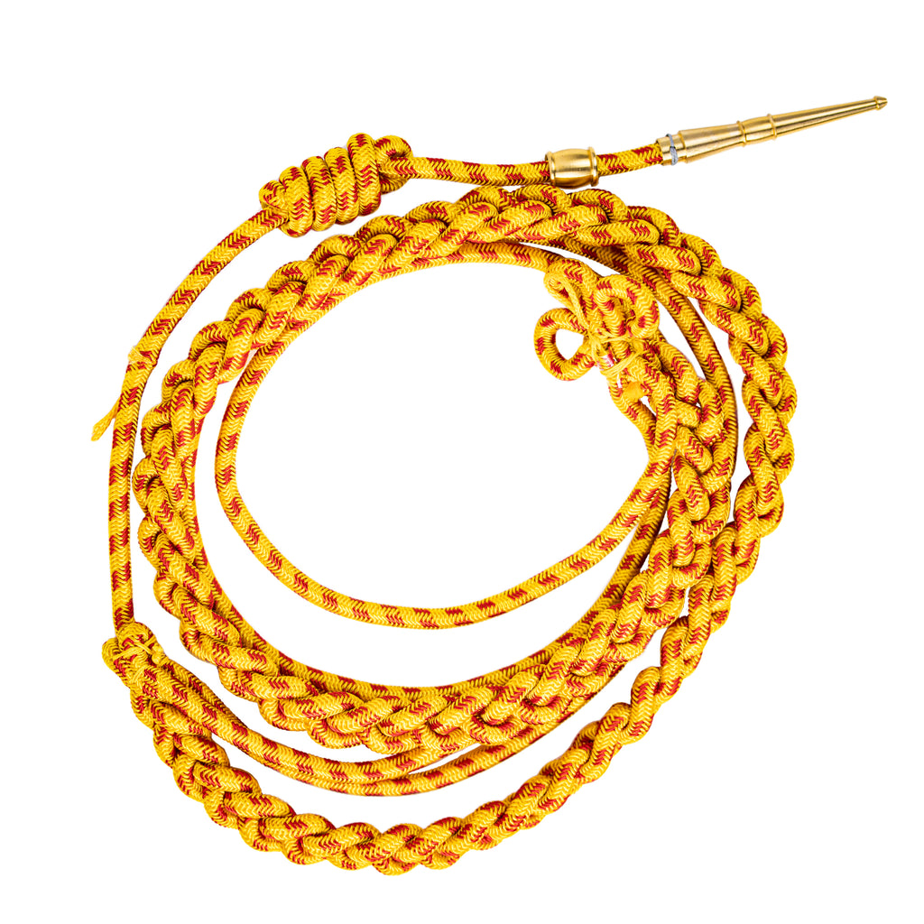 Shoulder Cord: Vietnam - Gold with Red Spots and Brass Tip