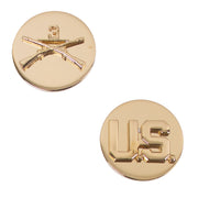 Army Enlisted Branch of Service Collar Device: U.S. and Infantry with #3