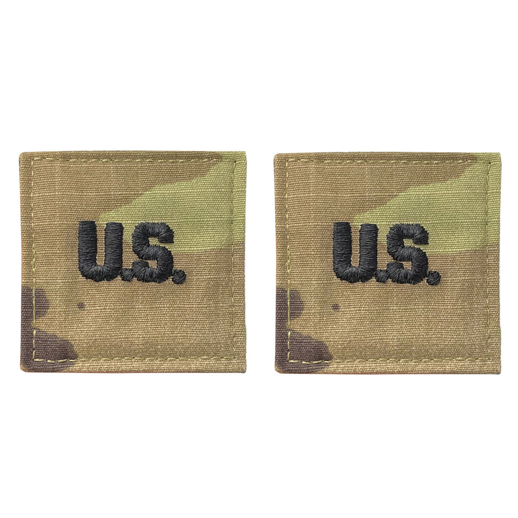Army Officer Branch Insignia: U.S. Letters - embroidered on OCP with Hook