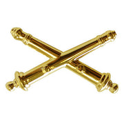 Army Officer Branch of Service Collar Device: Artillery - 22k gold plated
