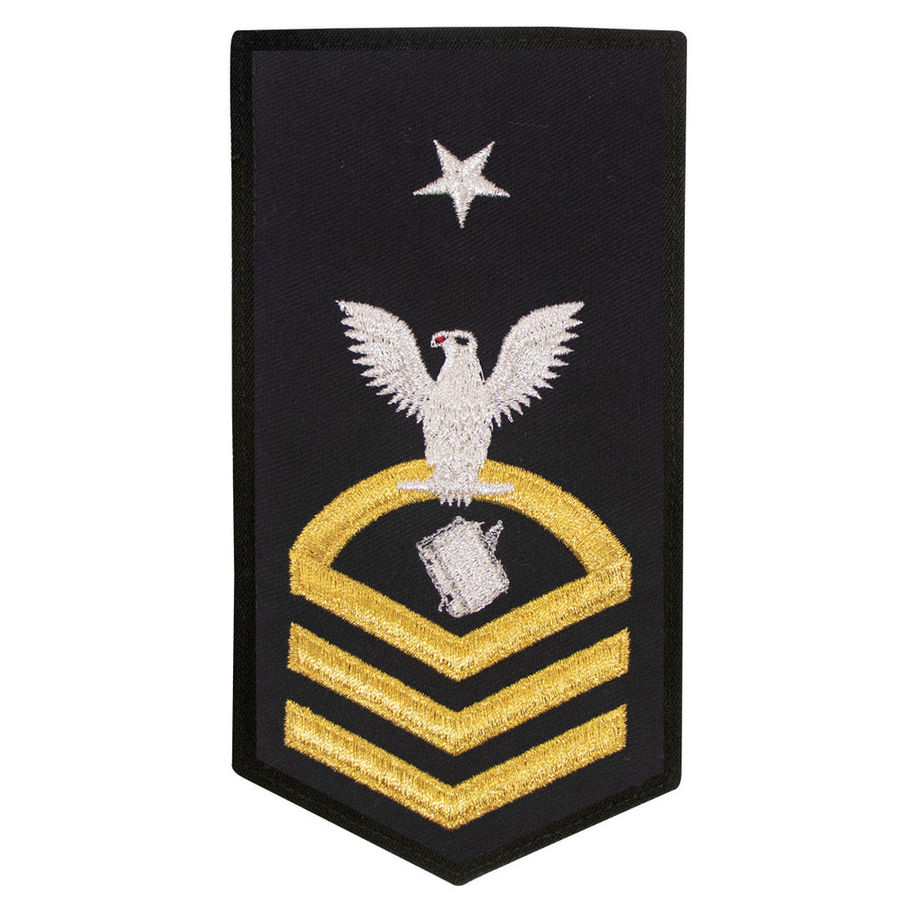 Ps Navy Rate Rotation USN E8 Seaworthy Gold, Blue PS Personnelman Specialist Rating Badge