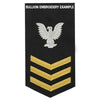 Navy E6 MALE Rating Badge: Aircrew Survival Equipmentman - blue