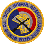 Air Force Patch: Base Honor Guard to Honor with Dignity - color