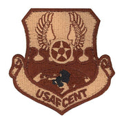 Air Force Patch: Air Force Central: USAFCENT - desert with hook closure (NON-RETURNABLE)