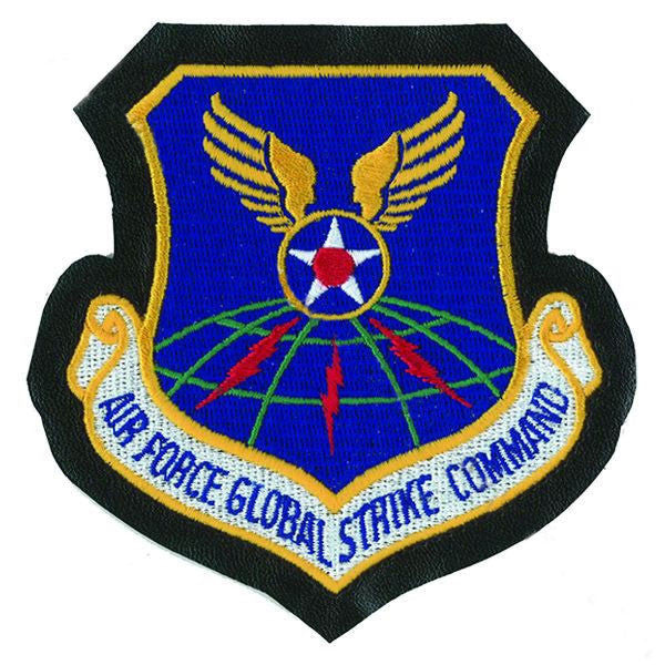 Air Force Patch: Global Strike Command - leather with hook closure
