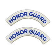 Army Embroidered Tab: Honor Guard Blue Letters on White - color