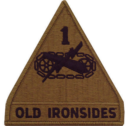 Army Patch: First Armored Division - embroidered on OCP