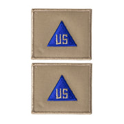 Army Patch: US Army Civilian In Field (Khaki/Blue) - color