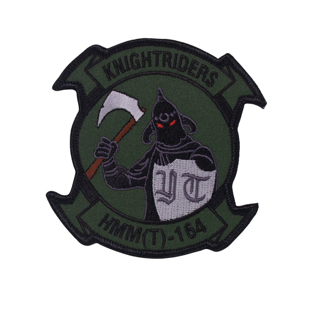 Knight Riders Usmc Emblem Marine Corps Patch: HMM(T)-164 Knight Riders with hook closure - Subdu