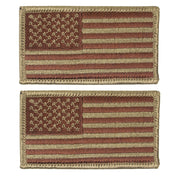 Air Force Flag Patch: United States of America - OCP spice brown and bagby green flag forward facing with hook closure