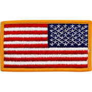 Flag Patch: United States of America - gold edges reversed