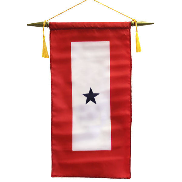 Flag: Made in USA - Service Banner with One Blue Star