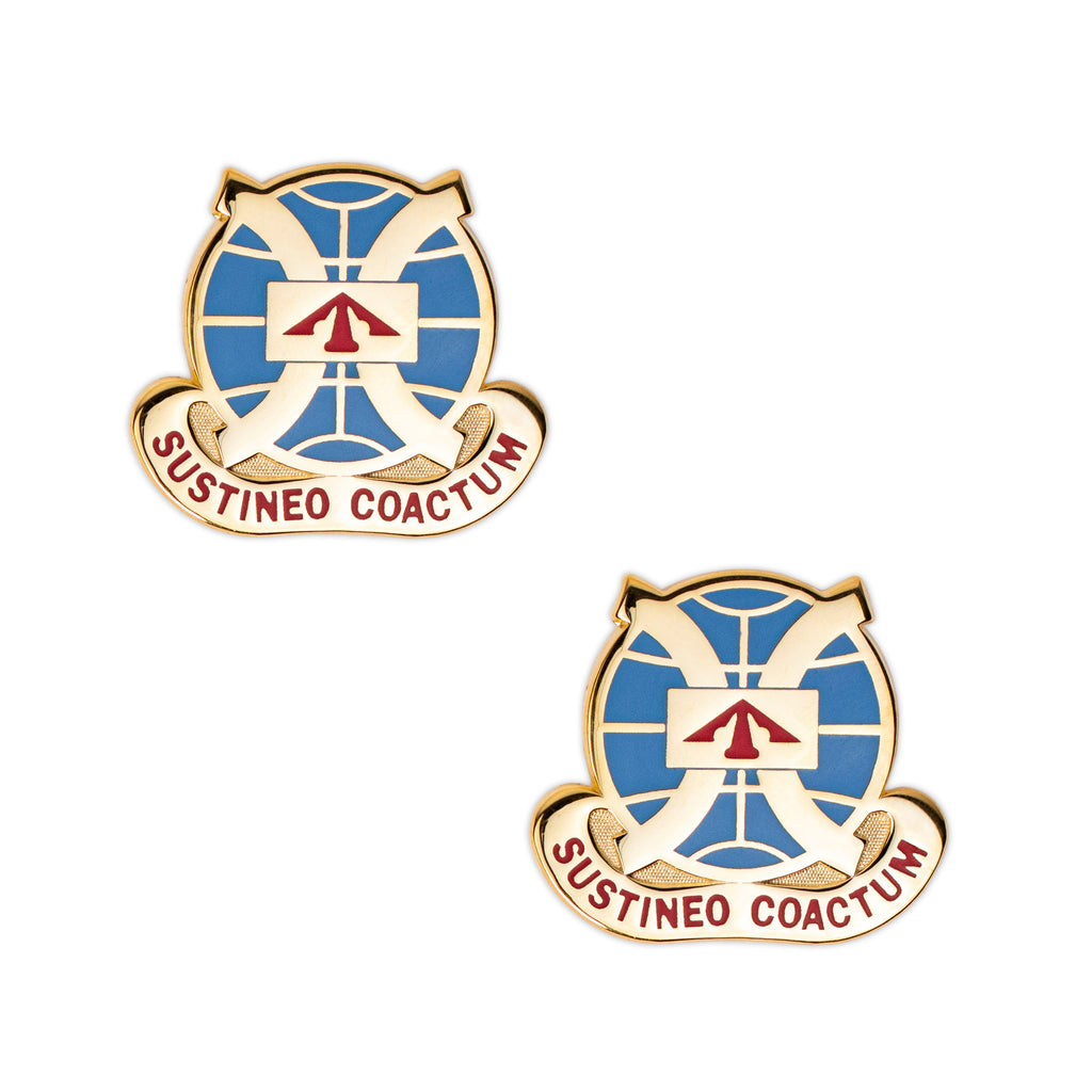 Army Crest: 916th Support Brigade - Motto: Sustineo Coactum