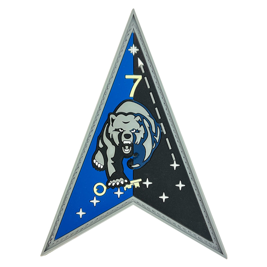 U.S. Space Force PVC Patch Space Delta 7 with hook