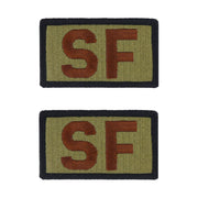 Air Force Patch: SF Letters with Black Borders - OCP with hook