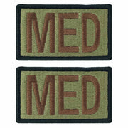 Air Force Patch: MED Letters - OCP with hook Black Border