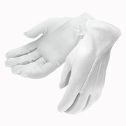 Gloves: Pull-On Gloves - white cotton