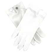 Gloves: Snap Wrist Gloves - white cotton
