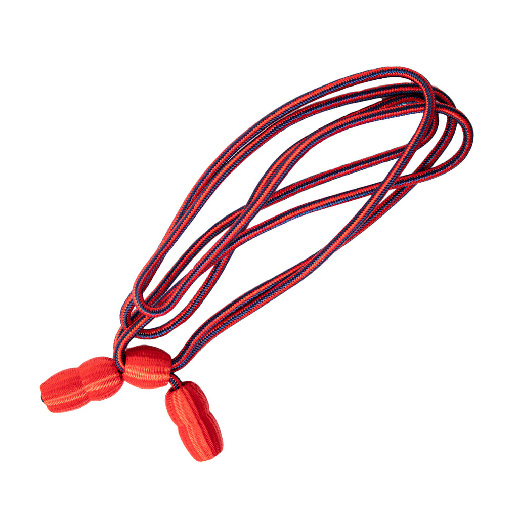Army Hat Cord: Adjutant General - Red and Black with Red Acorns