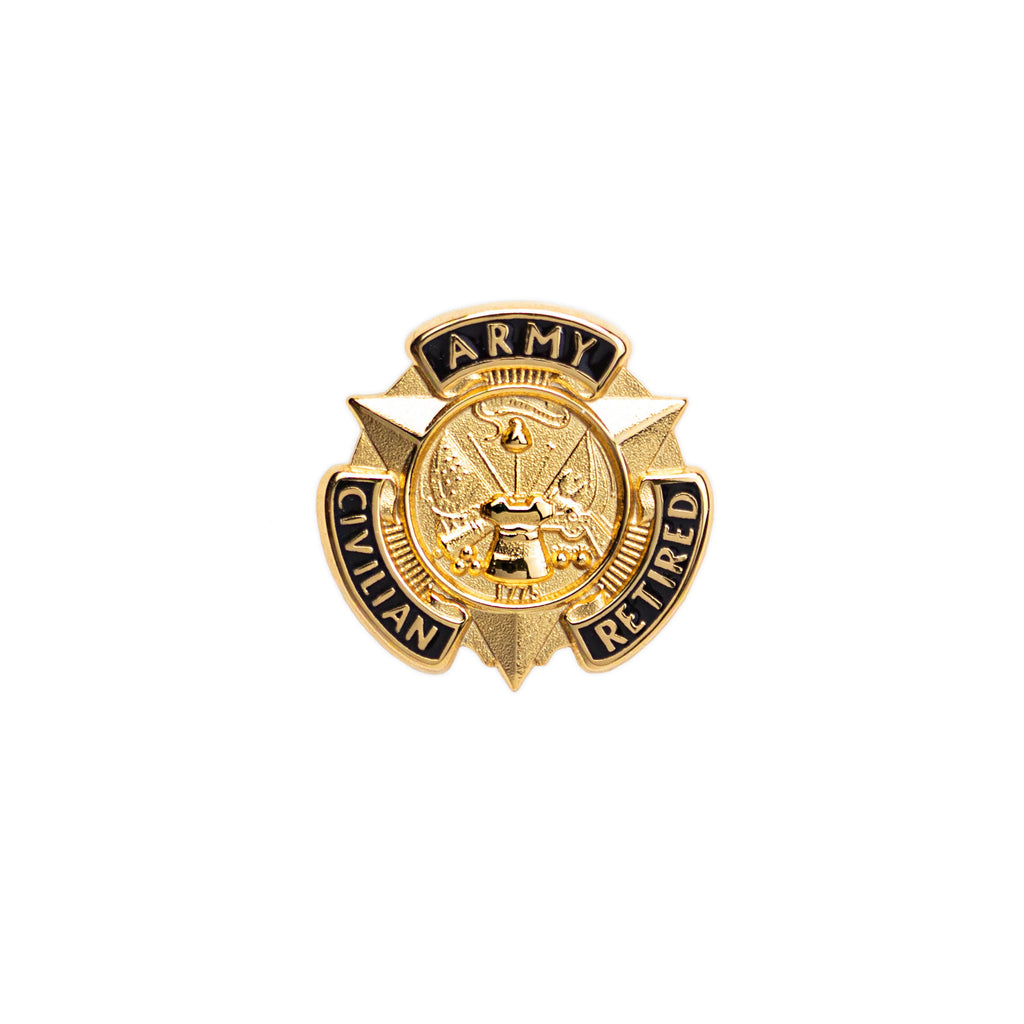 Army Lapel Pin: Civilian Service Gold