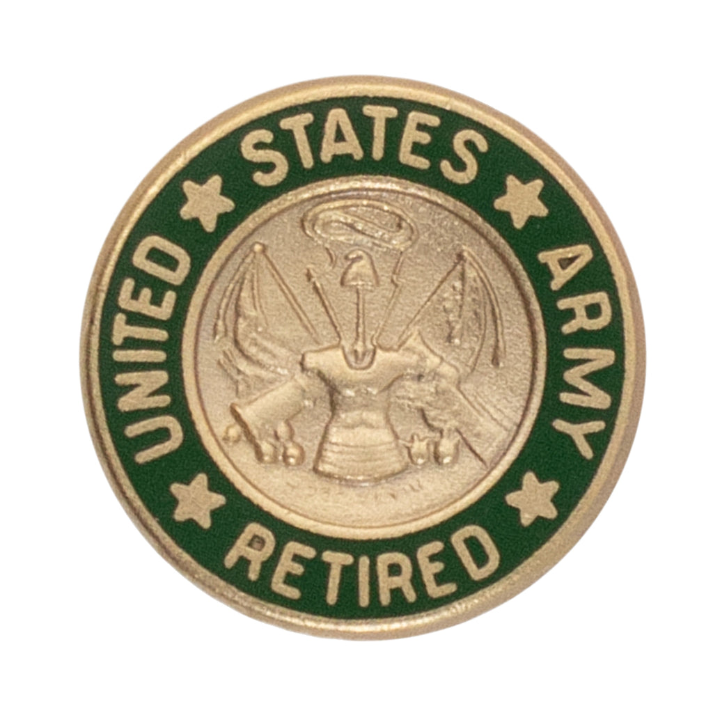 Army Lapel Pin: US. Army Retired 1968-2007