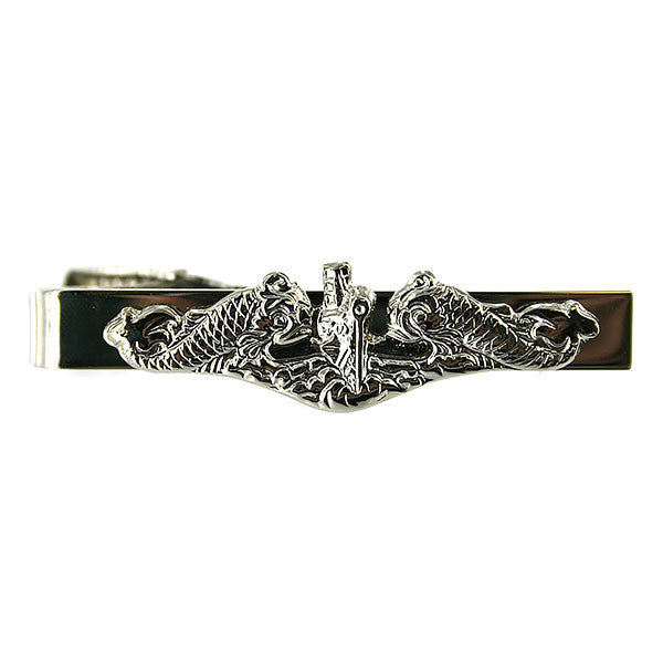 Navy Tie Clasp: Enlisted with Submarine Dolphin Insignia