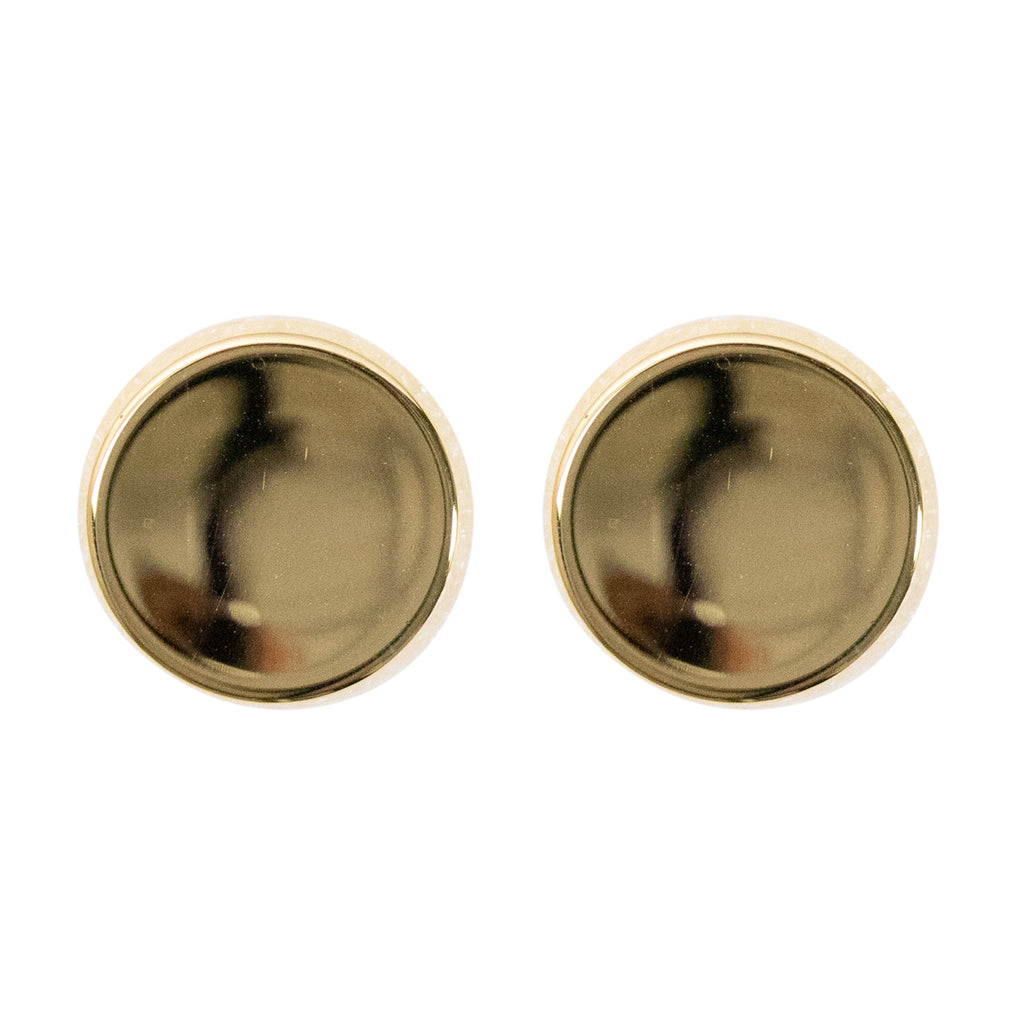 Cuff Links - concave 22k gold