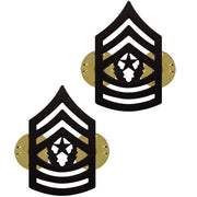 Army Chevron: Command Sergeant Major - black Metal
