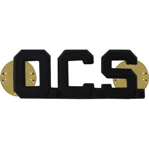 Army Officer Collar Device: Officer Candidate School: OCS - black metal