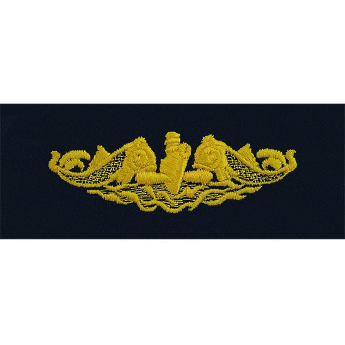 Navy Embroidered Badge: Submarine Officer - embroidered on coverall