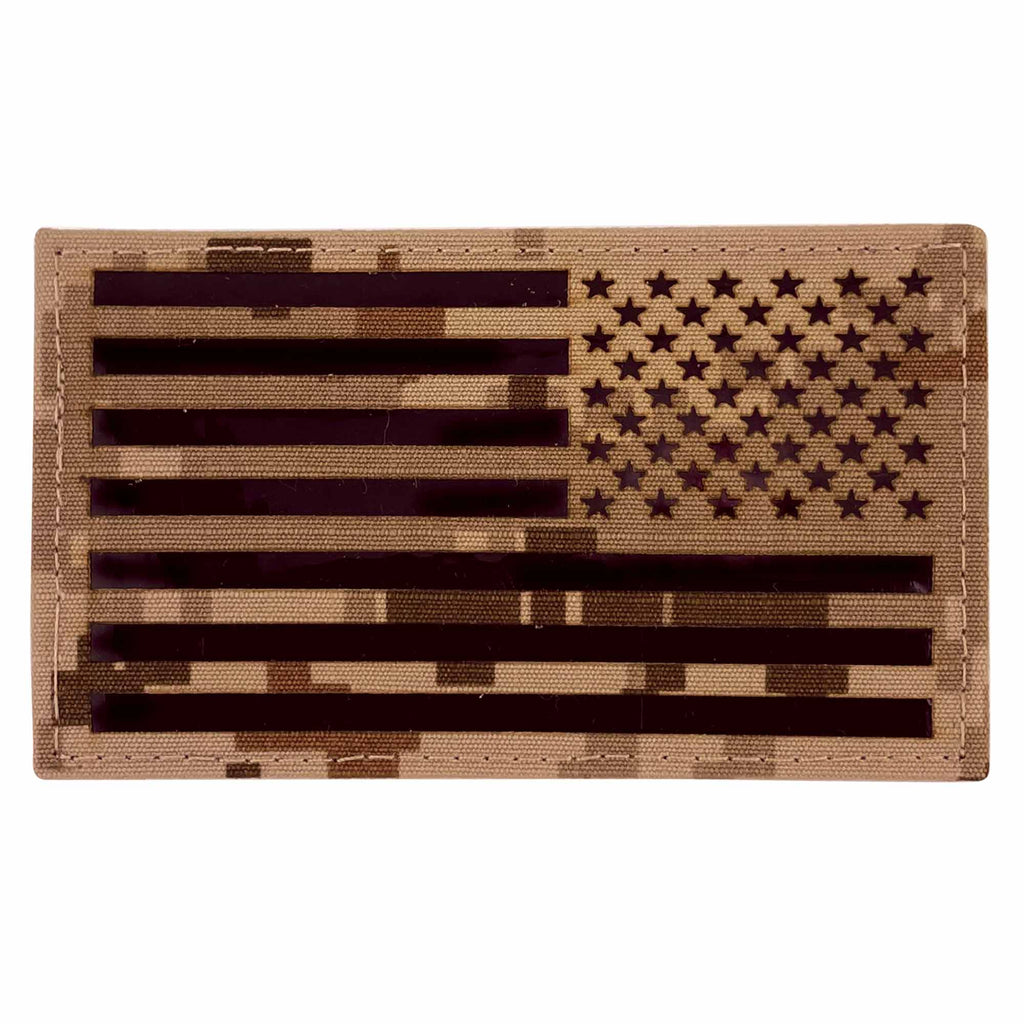 Flag Patch: U.S. Flag Reversed Field - IR (Infrared) - Desert