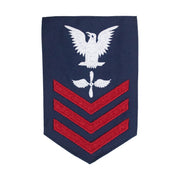Coast Guard E6 Rating Badge:   AVIATION MAINTENANCE - Blue
